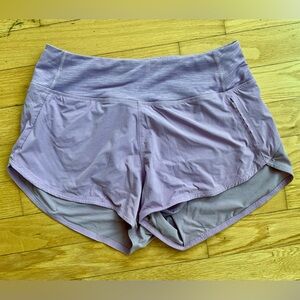 Outdoor Voices Lined Running Shorts Lavender Purple, Medium 2.5" inseam